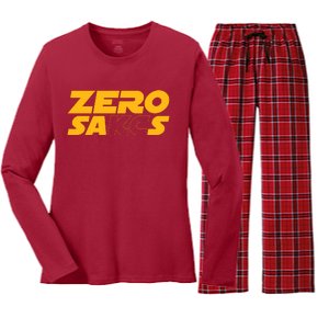 0 Zero Sacks Put It On A F**cking Women's Long Sleeve Flannel Pajama Set 