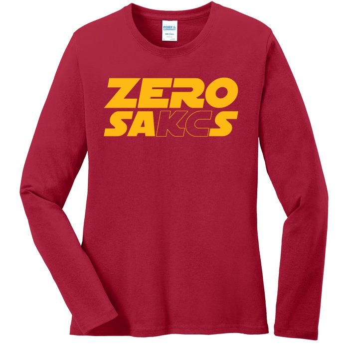 0 Zero Sacks Put It On A F**cking Ladies Long Sleeve Shirt