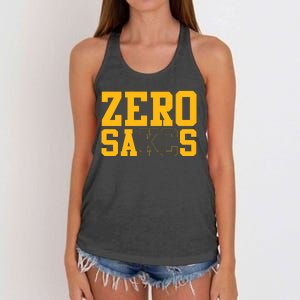 0 Zero Sacks Put It On A F**cking Women's Knotted Racerback Tank