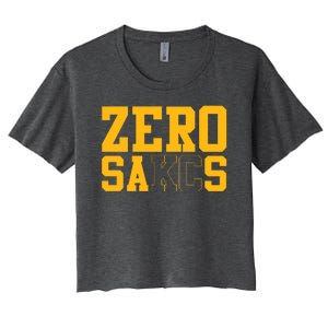 0 Zero Sacks Put It On A F**cking Women's Crop Top Tee