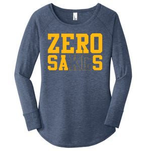 0 Zero Sacks Put It On A F**cking Women's Perfect Tri Tunic Long Sleeve Shirt