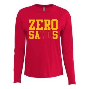 0 Zero Sacks Put It On A F**cking Womens Cotton Relaxed Long Sleeve T-Shirt