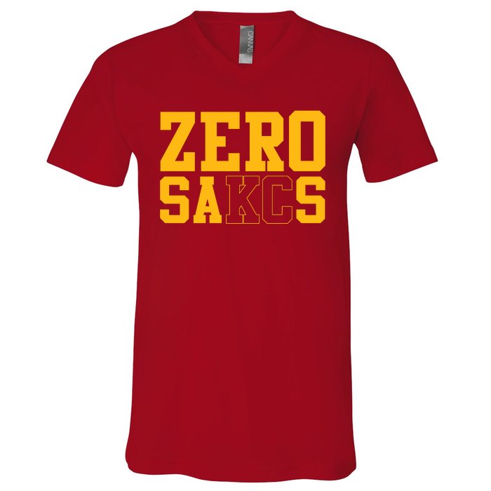 0 Zero Sacks Put It On A F**cking V-Neck T-Shirt