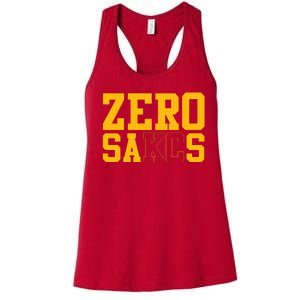 0 Zero Sacks Put It On A F**cking Women's Racerback Tank