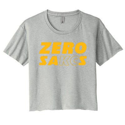 0 Zero Sacks Put It On A F**cking Women's Crop Top Tee