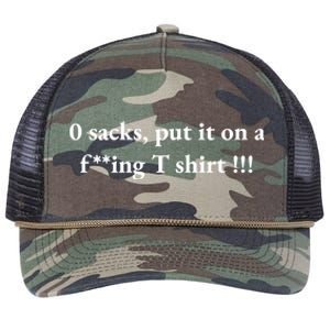 0 Zero Sacks Put It On A F**cking Retro Rope Trucker Hat Cap