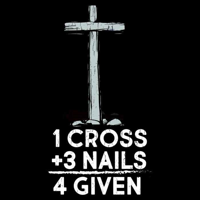 1 Cross Plus 3 Nails Equals 4 Given Apron