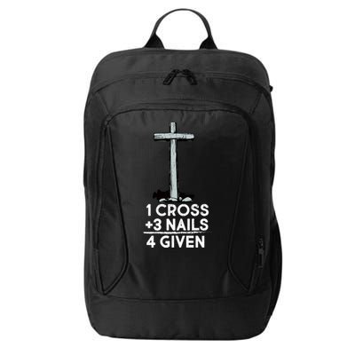 1 Cross Plus 3 Nails Equals 4 Given City Backpack