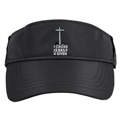 1 Cross Plus 3 Nails Equals 4 Given Adult Drive Performance Visor