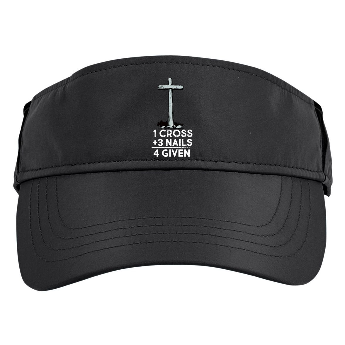 1 Cross Plus 3 Nails Equals 4 Given Adult Drive Performance Visor