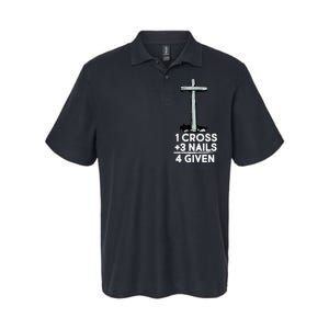 1 Cross Plus 3 Nails Equals 4 Given Softstyle Adult Sport Polo