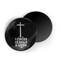 1 Cross Plus 3 Nails Equals 4 Given Magnet