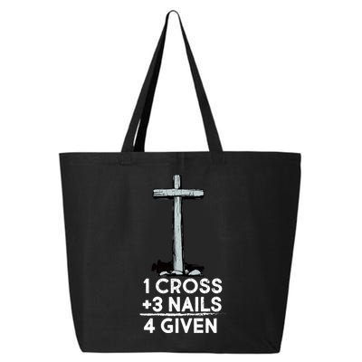 1 Cross Plus 3 Nails Equals 4 Given 25L Jumbo Tote