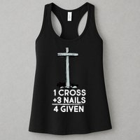 1 Cross Plus 3 Nails Equals 4 Given Womens Tank Top