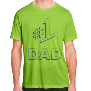 #1 Dad Number One Logo Adult ChromaSoft Performance T-Shirt