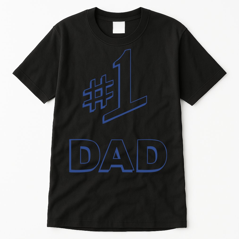 #1 Dad Number One Logo Tall T-Shirt