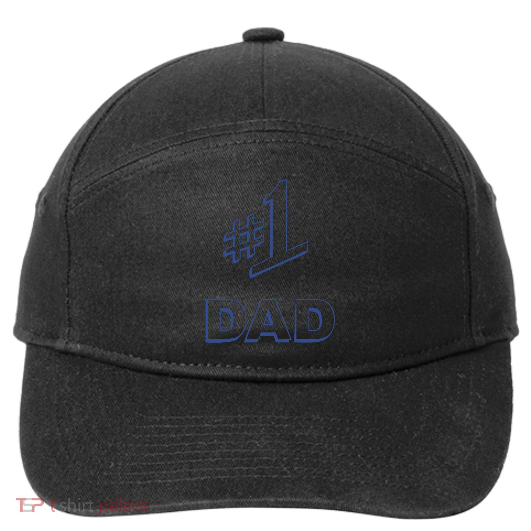 #1 Dad Number One Logo 7-Panel Snapback Hat