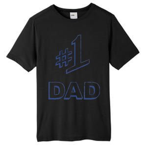 #1 Dad Number One Logo Tall Fusion ChromaSoft Performance T-Shirt