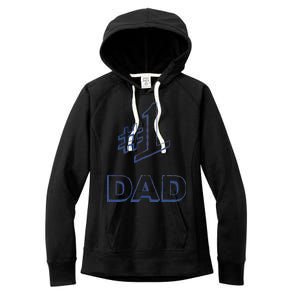 #1 Dad Number One Logo Women's Fleece Hoodie