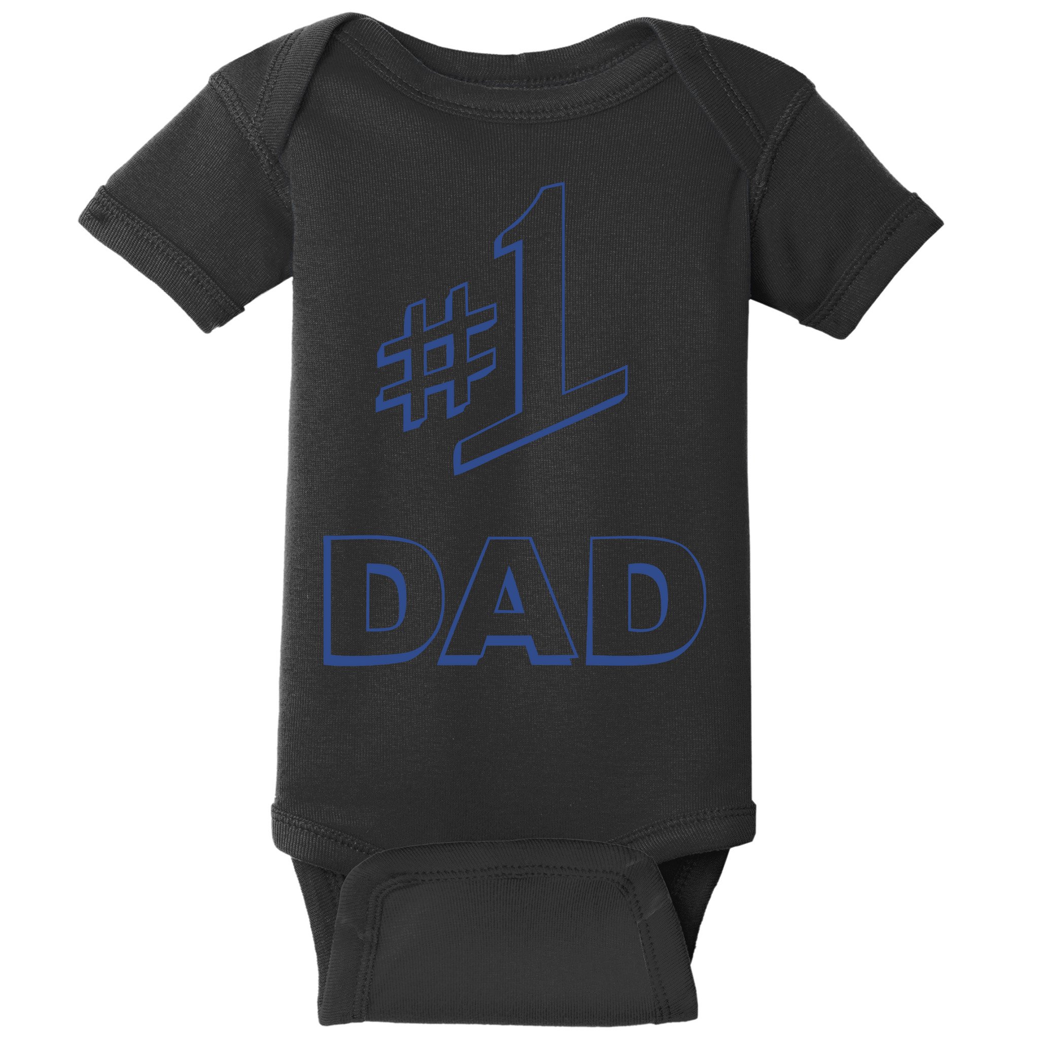 #1 Dad Number One Logo Baby Bodysuit