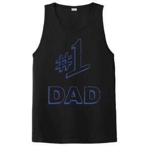 #1 Dad Number One Logo PosiCharge Competitor Tank