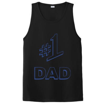 #1 Dad Number One Logo PosiCharge Competitor Tank