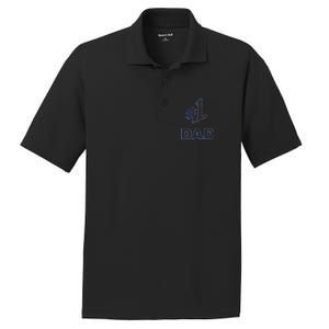 #1 Dad Number One Logo PosiCharge RacerMesh Polo