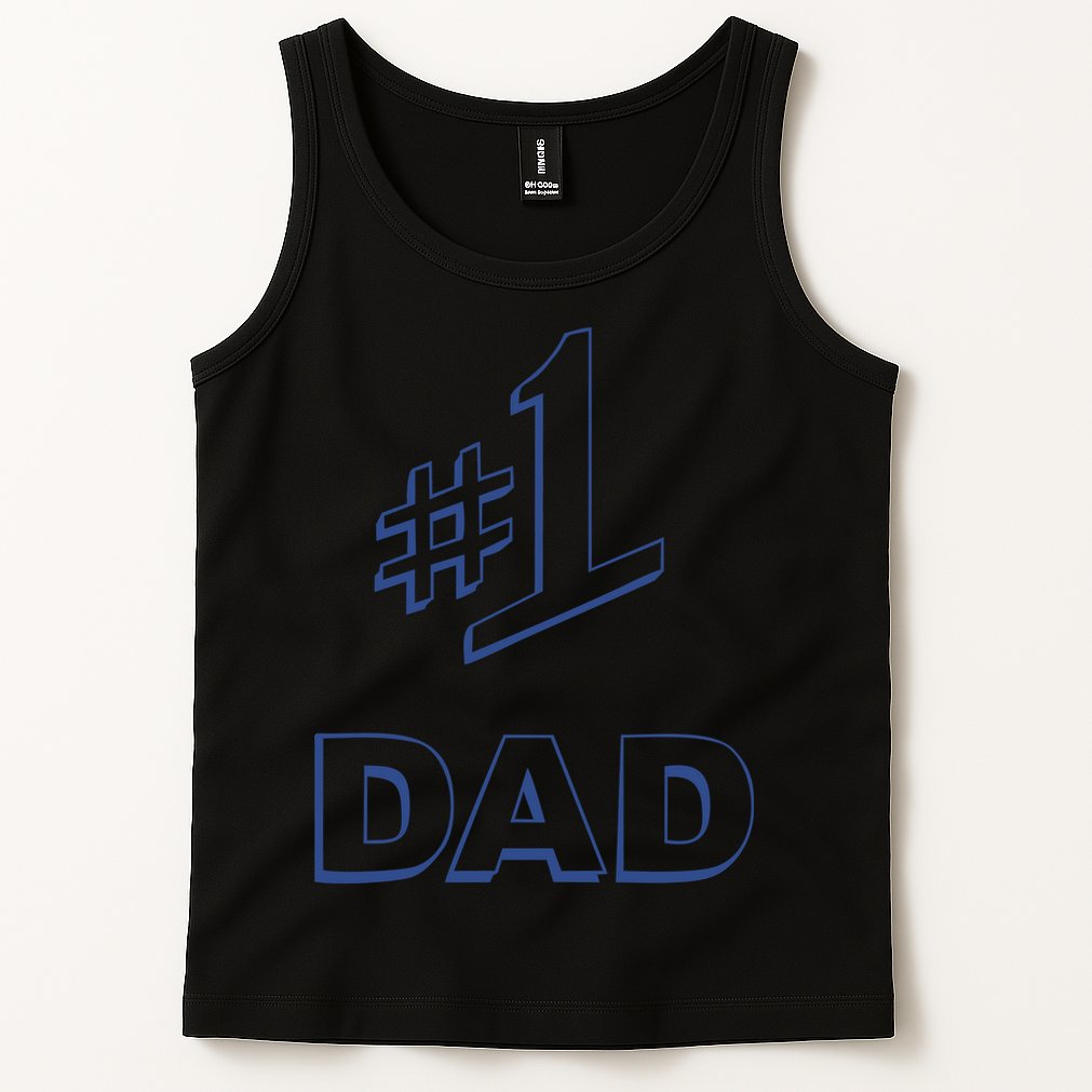 #1 Dad Number One Logo Tank Top