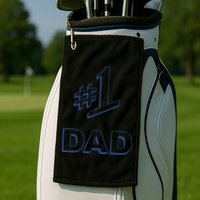 #1 Dad Number One Logo Golf Towel