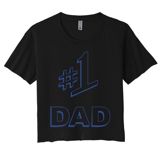 #1 Dad Number One Logo Crop Top