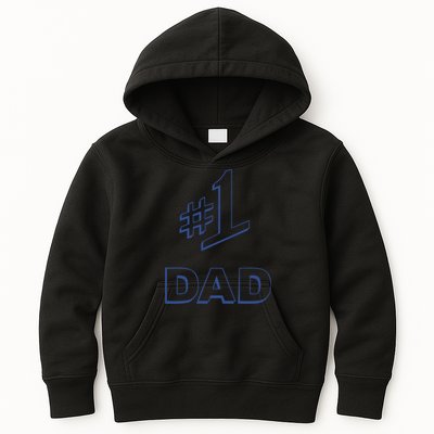 #1 Dad Number One Logo Kids Hoodie