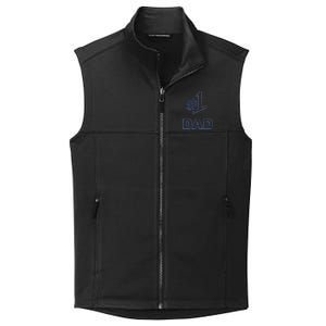 #1 Dad Number One Logo Collective Smooth Fleece Vest