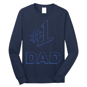 #1 Dad Number One Logo Long Sleeve Shirt