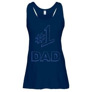 #1 Dad Number One Logo Ladies Essential Flowy Tank