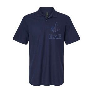 #1 Dad Number One Logo Softstyle Adult Sport Polo