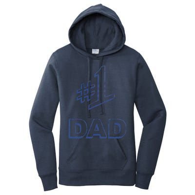 #1 Dad Number One Logo Women's Pullover Hoodie