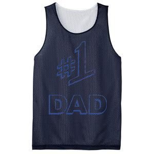 #1 Dad Number One Logo Mesh Reversible Basketball Jersey Tank