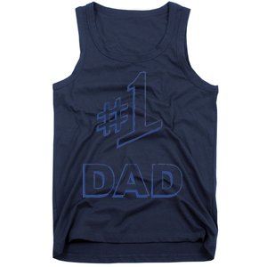 #1 Dad Number One Logo Tank Top