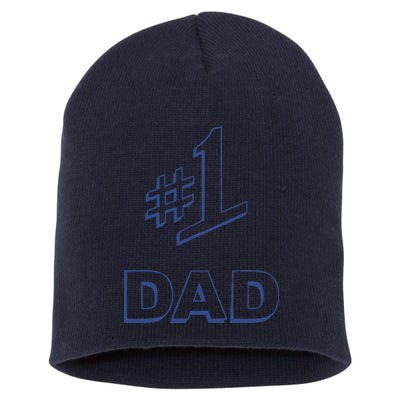 #1 Dad Number One Logo Short Acrylic Beanie