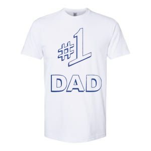 #1 Dad Number One Logo Softstyle CVC T-Shirt