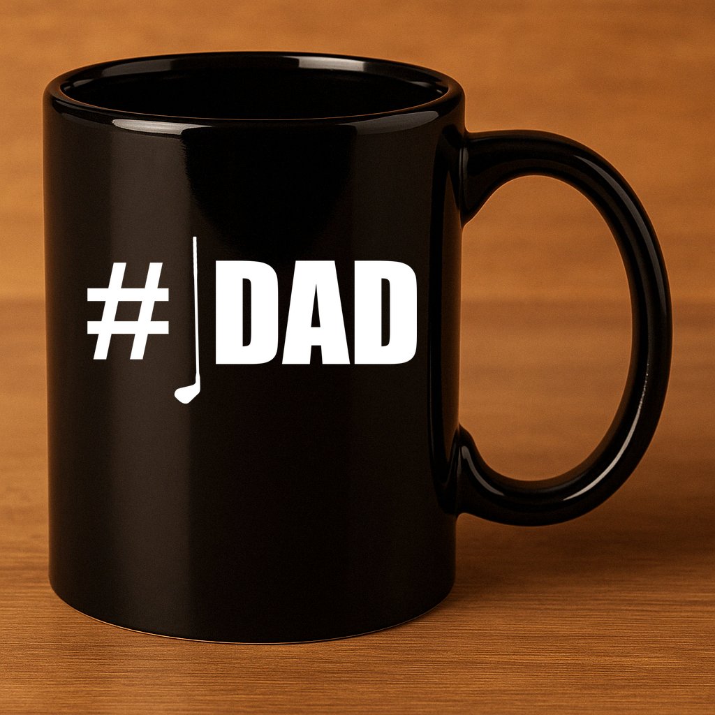 #1 Golf Dad 11oz C Handle Ceramic Mug