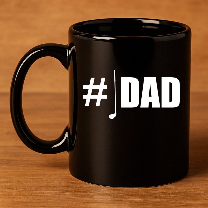 #1 Golf Dad 11oz C Handle Ceramic Mug