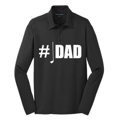 #1 Golf Dad Silk Touch Performance Long Sleeve Polo