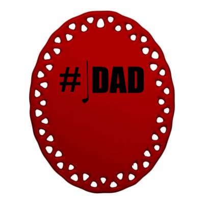 #1 Golf Dad Ceramic Oval Ornament