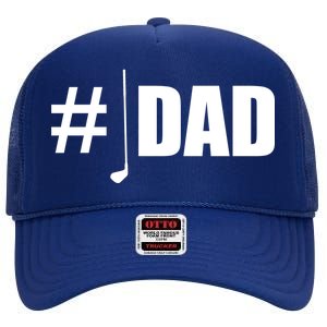 #1 Golf Dad High Crown Mesh Back Trucker Hat