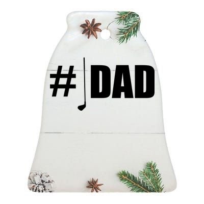 #1 Golf Dad Ceramic Bell Ornament