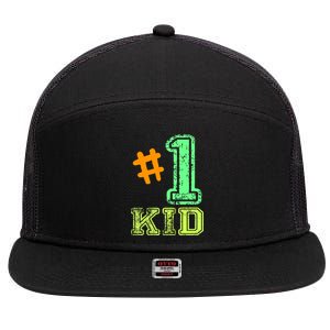 #1 Kid 7 Panel Mesh Trucker Snapback Hat