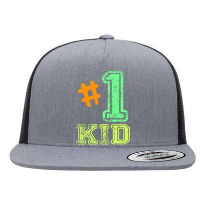 #1 Kid Flat Bill Trucker Hat