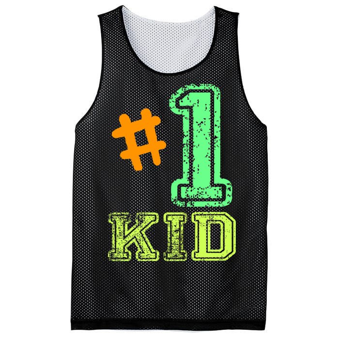 #1 Kid Mesh Reversible Basketball Jersey Tank