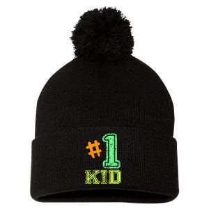 #1 Kid Pom Pom 12in Knit Beanie